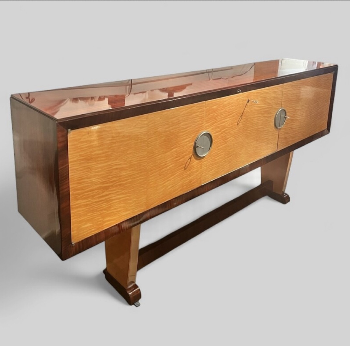 Art Deco Period 1930s Side Table, Fully Restored -photo-3